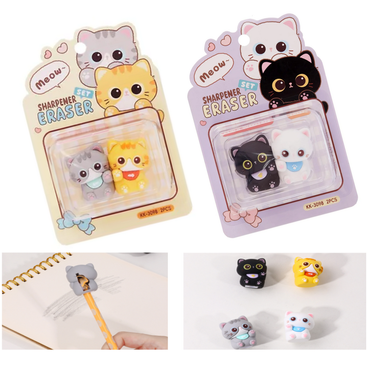 Kuki Stationery Set Sharpener & Eraser