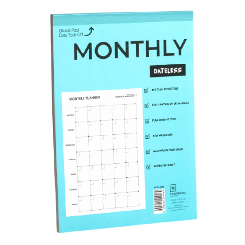 Masterprint A5 Portrait Monthly Dateless View Planner Pad (Tear Off) - MPTP-A550