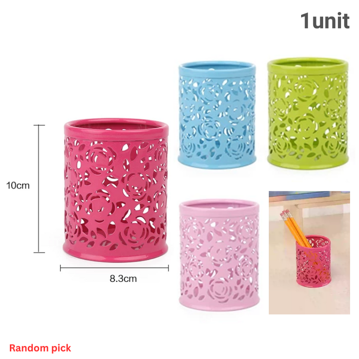 Wire Mesh Pen Stand 6802 (Snow Flake Colour)