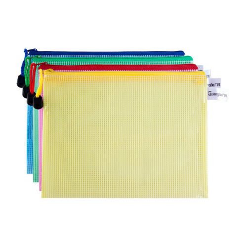 GuangBo Colourful Mesh Zip Bag A5