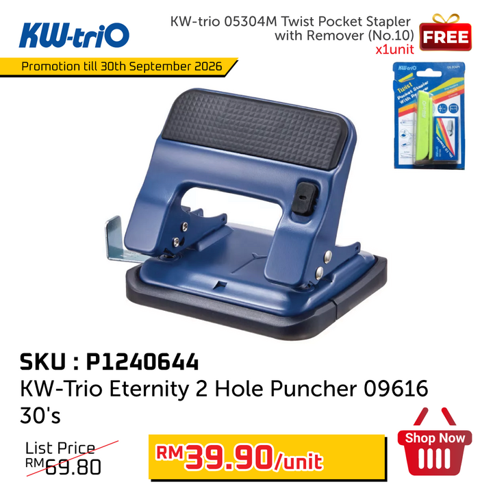 Promo@KW-Trio Eternity 2 Hole Puncher 09616 30's