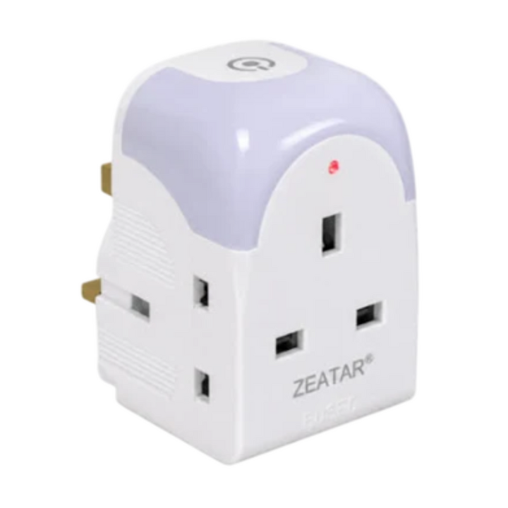 Zeatar Adaptor 3 Socket LED Dim-Light (Z713N)