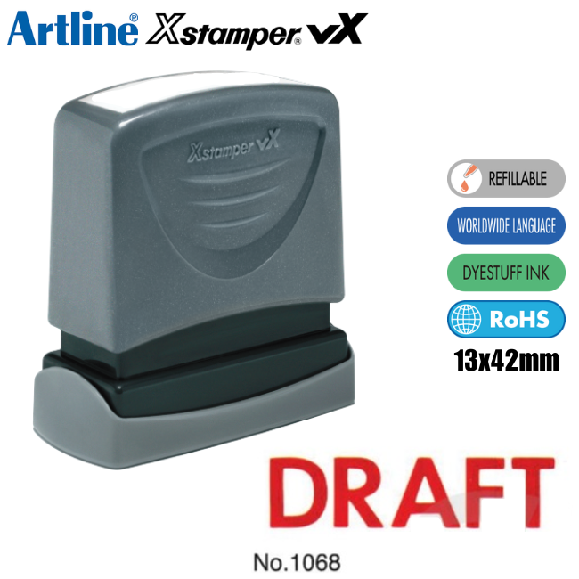 Artline X Stamper (Draft) ES-BV - Red