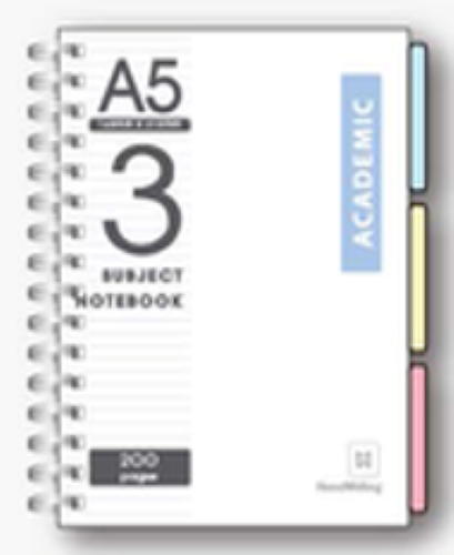Masterprint Flagship Series A5 3 Subject Notebook 200pgs - HWF-3S-A5