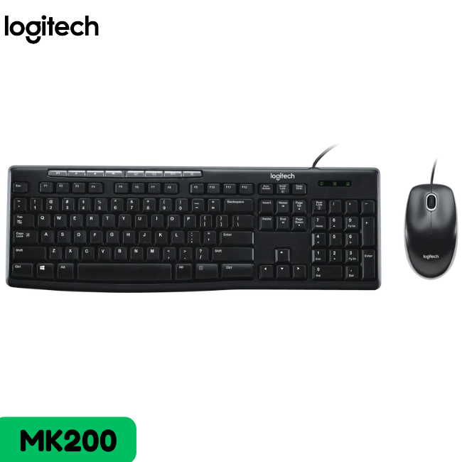 Logitech Combo Corded Keyboard & Mouse
