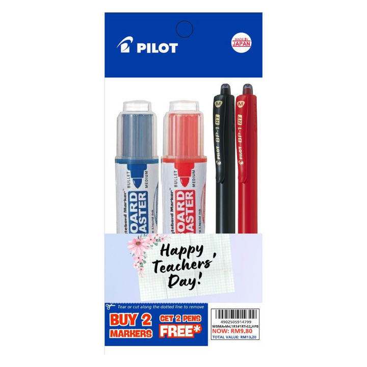 Pilot V-Board Marker M Blue Red + B1L1 Black Red