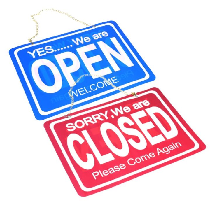 Hanging Sign Plate Bothside Open & Close