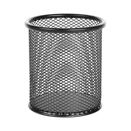 Wire Mesh Pen Stand 801 Round Shape (Black)