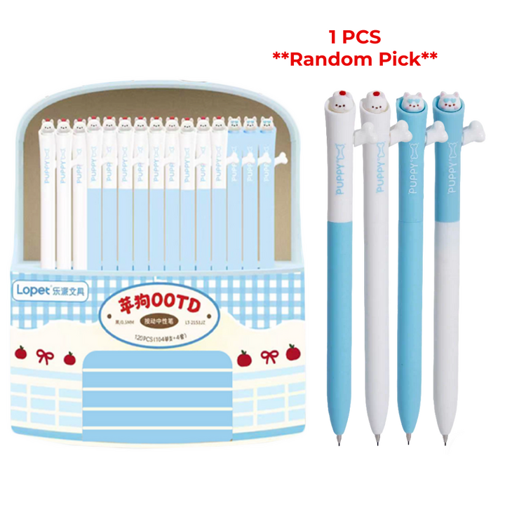 Lopet Puppy OOTD Gel Ink Pen 0.5mm Black