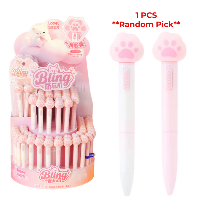 Lopet Bling Gel Ink Pen 0.5mm Black Blister