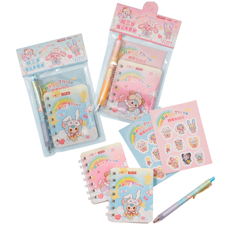 Ninge Baby Three Notebook A7 + Pen
