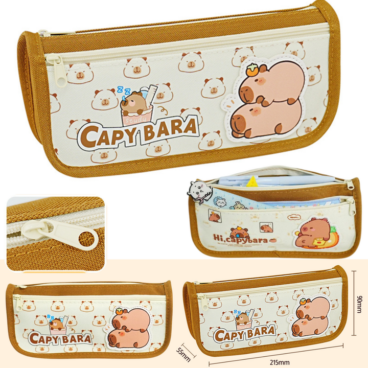 Capybara Pencil Bag Double Zip