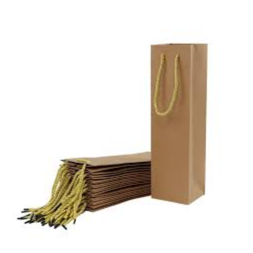 Kraft Paper Bag Wine Plain