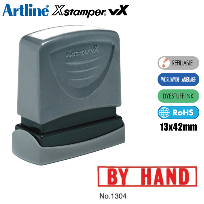 Artline X Stamper (By Hand W/Line) ES-BV - Red