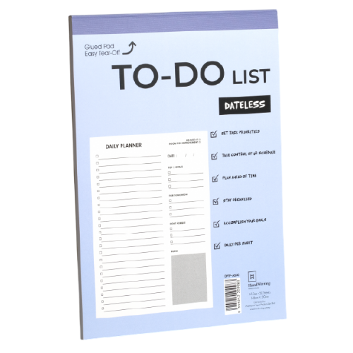 Masterprint A5 Portrait Daily Dateless Planner Pad (Tear Off) - DPTP-A550