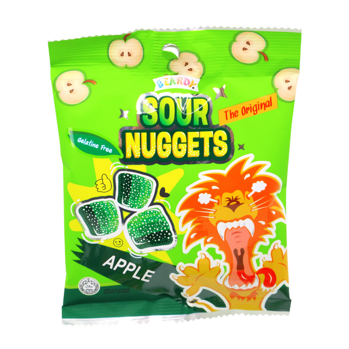 Beardy Sour Nuggets Gummy  Apple 45g