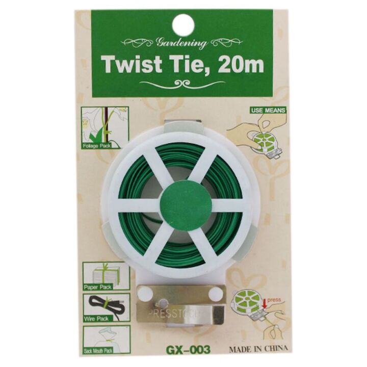 Twist Tie 20M Green for Gardening