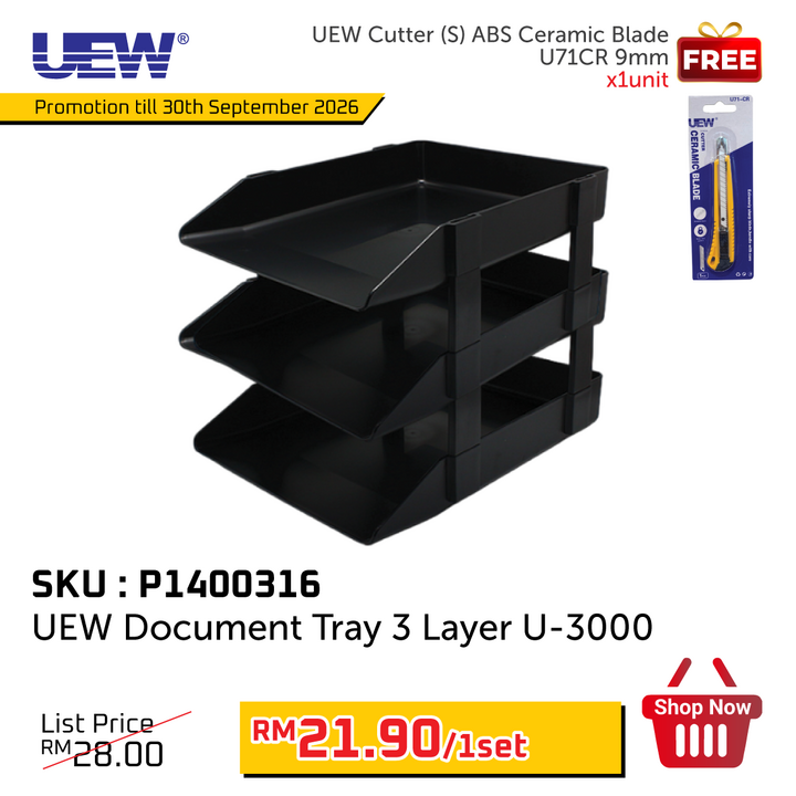 Promo@UEW Document Tray 3 Layer U-3000
