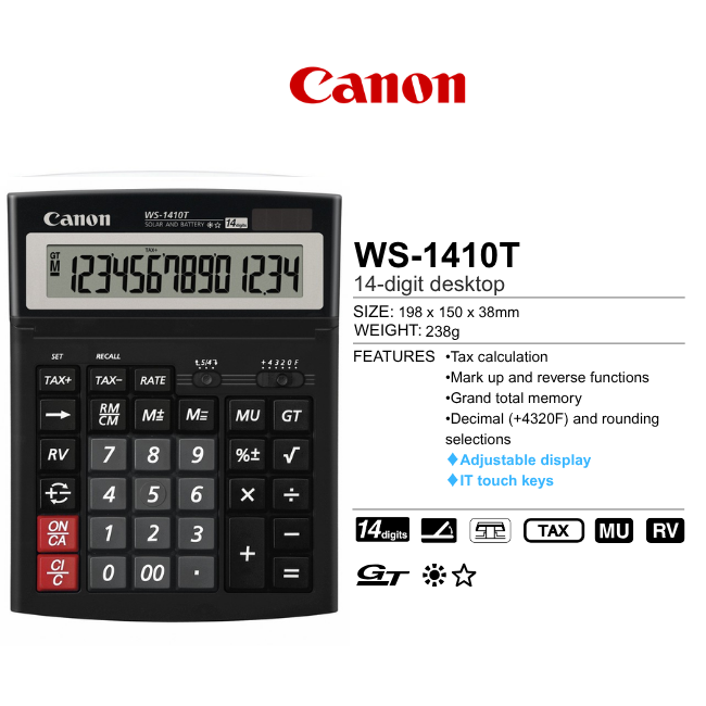 Canon Desktop Calculator Memory Mark Up/Down