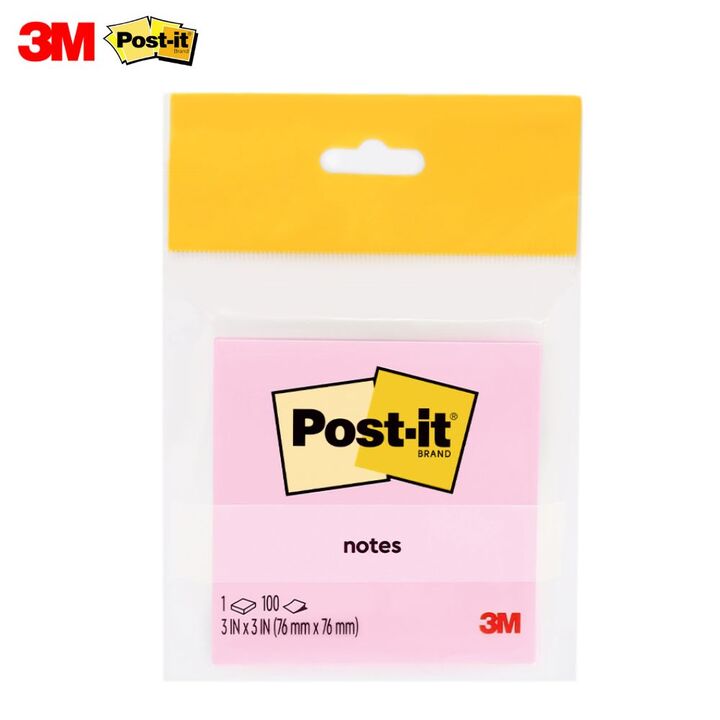 3M Post It Notes 654-1MP 3inchx3inch (100's) HB - Millennial Pink