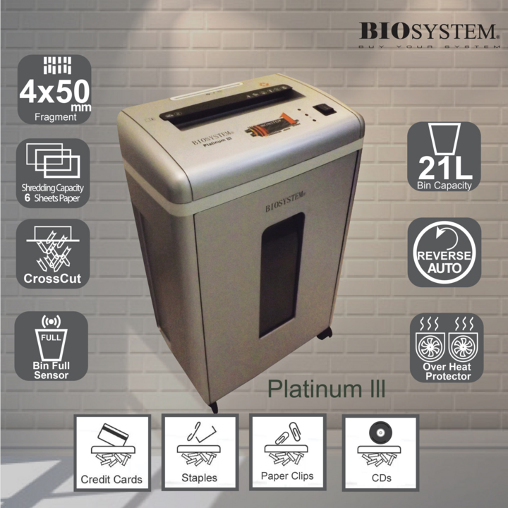 Biosystem Paper Shredder (Cross Cut 15's)