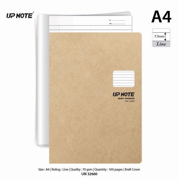Up Note Kraft Notebook A4 70gsm 100pgs