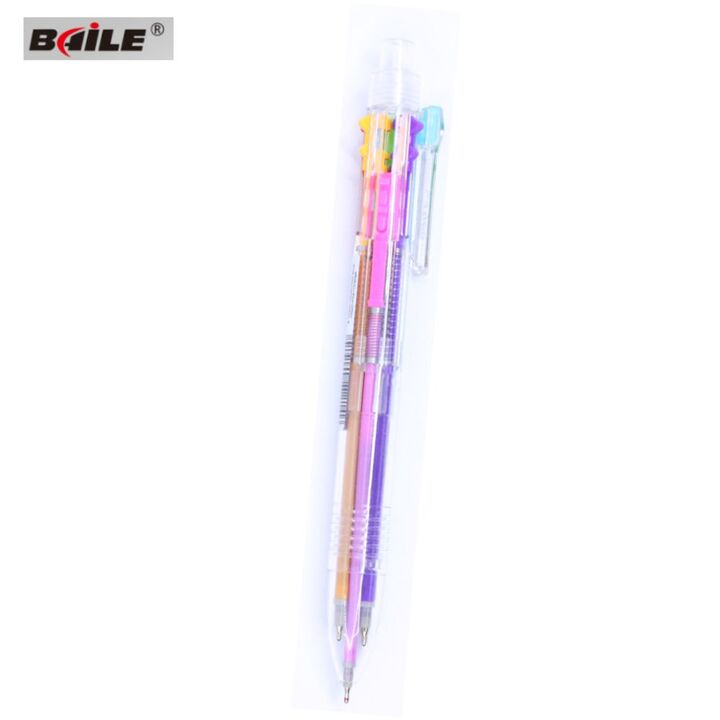 BHILE 6 in 1 Coloured Semi Gel Pen
