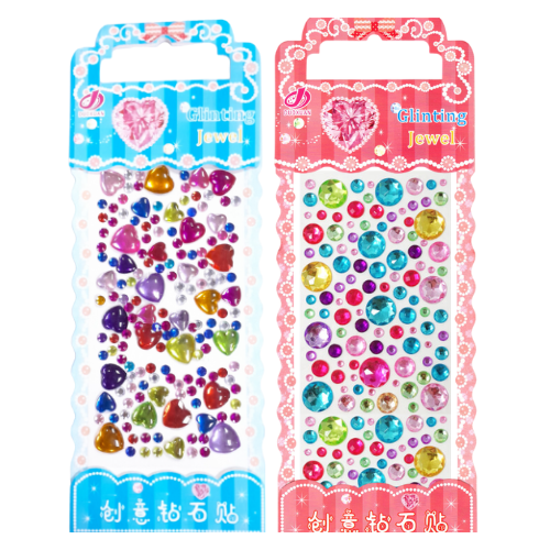 KEAIXINMING Crystal Sticker Heart/round Shape QBB/ABS-158