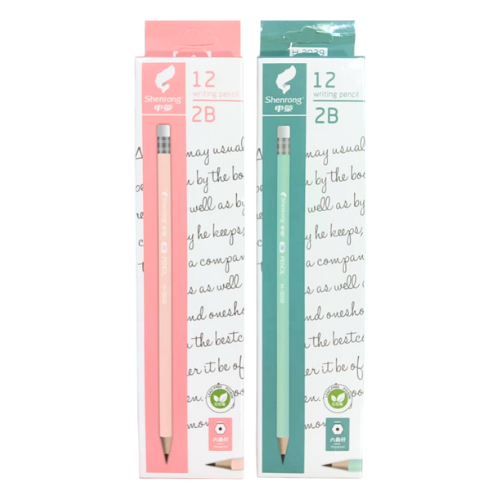 Shenrong Pencil 2B with Rubber Top H-3039