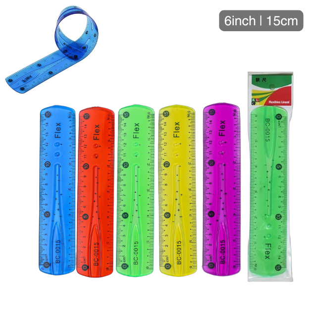 Flexible Ruler 6inch Colour
