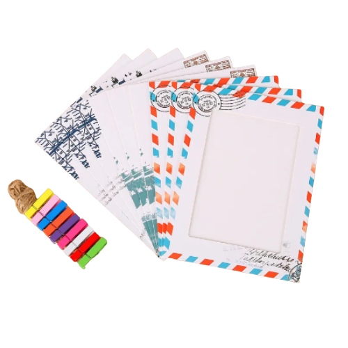 Paper Photo Frame 6in x 6in with 9's Peg Clip
