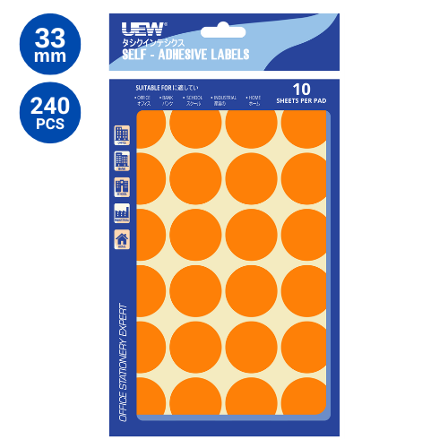 UEW Label sticker 330  10's Colour (240's)