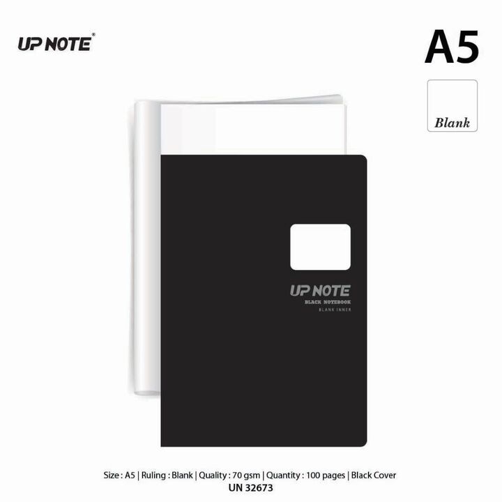 Up Note Black Notebook A5 70gsm 100pgs