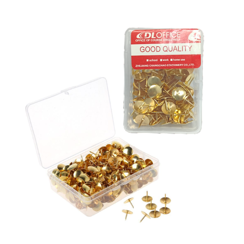 Dingli Thumb Tack 8mm Gold 100's