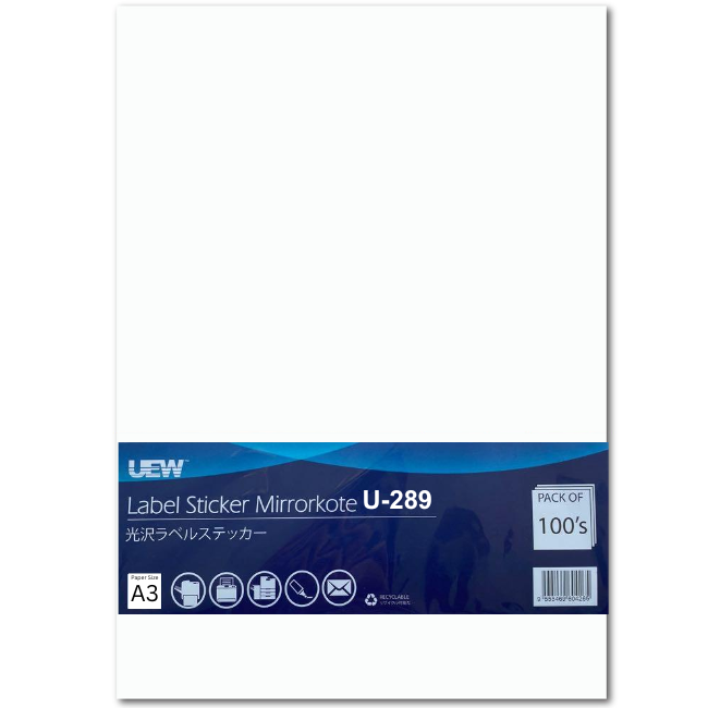 UEW Label Sticker A3 Mirrorkote