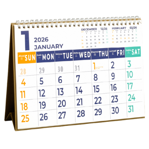 Masterprint B5 Desk Standing Calendar - MSC-EX