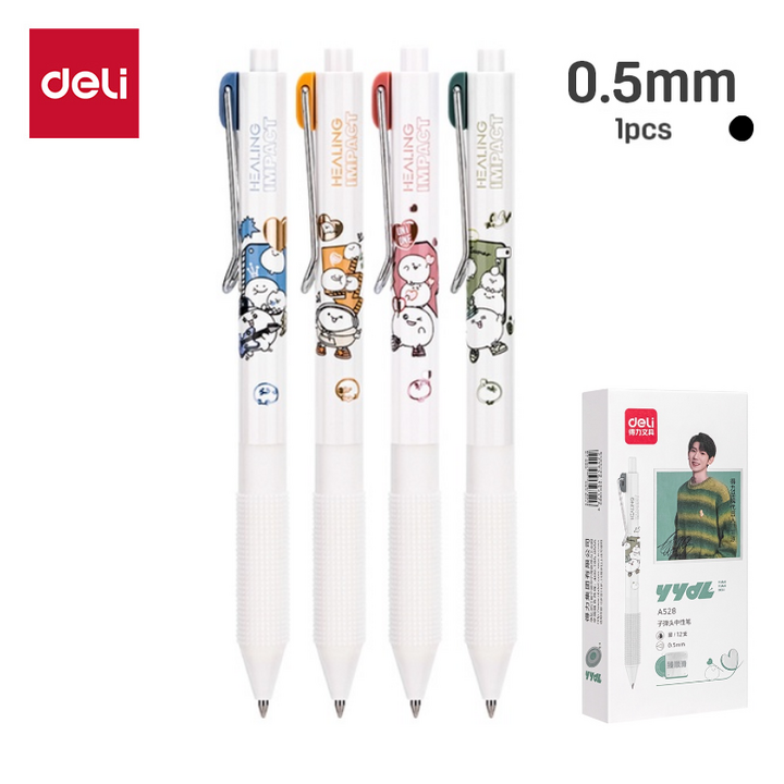 Deli Gel Pen Bullet Tip 0.5mm - Black