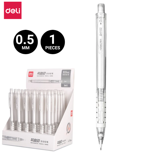 Deli Mechanical Pencil 0.5mm White