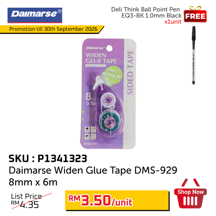 Promo@Daimarse Widen Glue Tape DMS-929 8mm x 6m