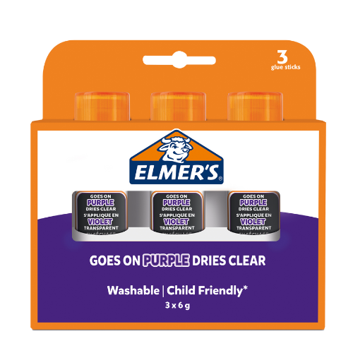 Elmer's^ Disappear Purple Glue Stick 6g 3's/box