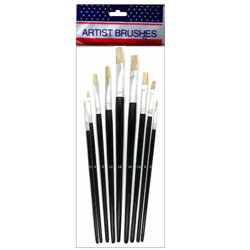 YIPINXUAN Artist Brush Flat Head 9pcs
