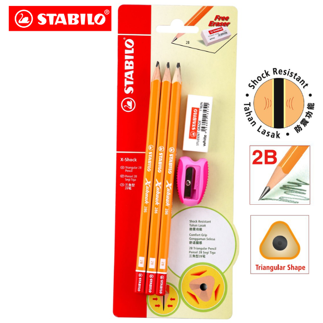 Stabilo X-Shock 2B Pencil