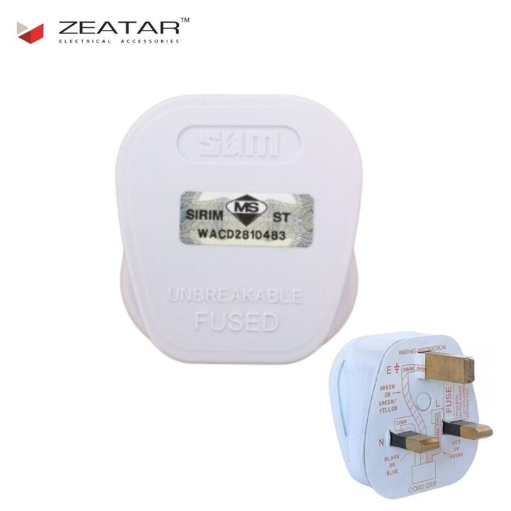 Zeatar 3 Pin Plug (Sirim) Z148