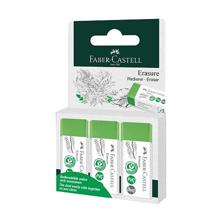 Faber-Castell Erasure PF & DF Eraser 3's