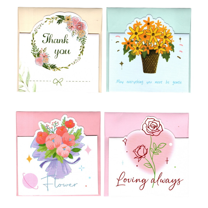 Ninge Greeting Card Floral 9 x 9cm