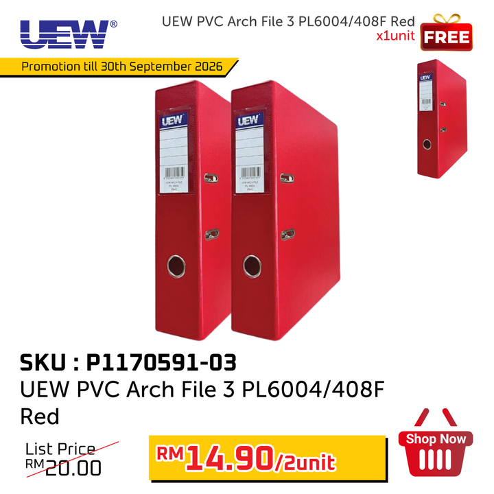 Promo@UEW PVC Arch File 3 PL6004/408F
