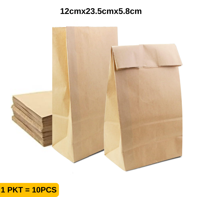 Food Grade Kraft Paper Bag 10pcs/pkt