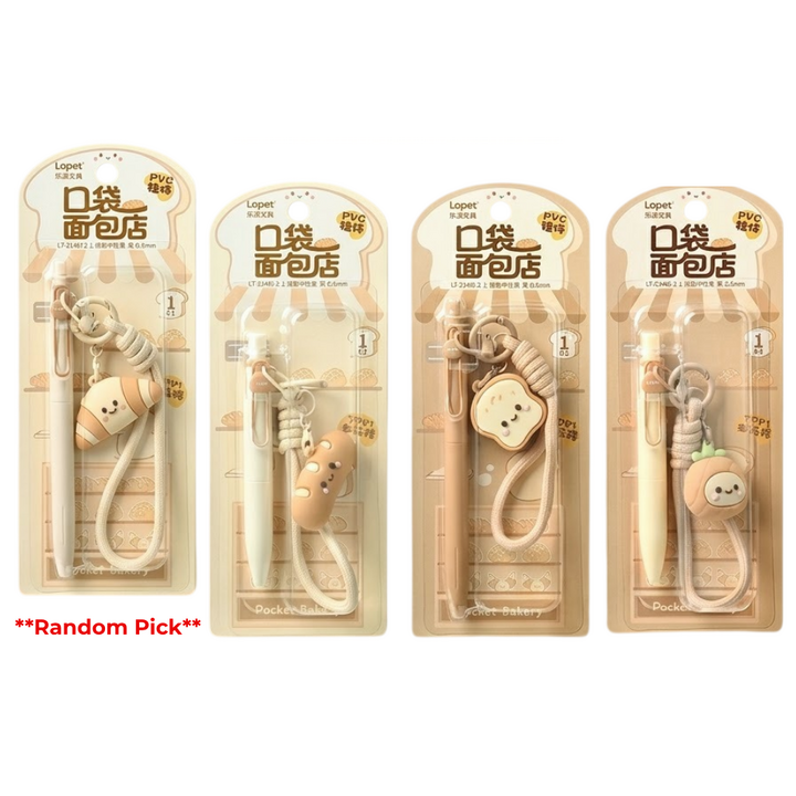 Lopet Breads Gel Ink Pen Black