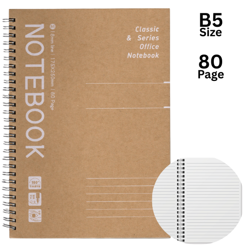DEPAI Wire-O Note Book 175x250mm 80's