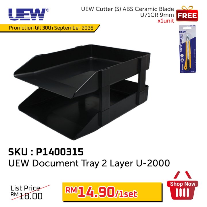 Promo@UEW Document Tray 2 Layer U-2000